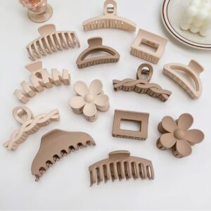 13pcs Set of  Set Hollow Butterfly Design Claw Clips, Big & Small Combination